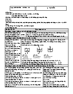 Giáo án môn Vật lí 8 tiết 13: Sự nổi