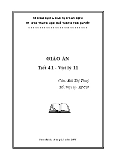 Giáo án môn Vật lý 10 - Bài 41: Bài tập