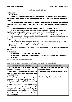 Giáo án môn Vật lý 10 - Tiết 44: Thế năng