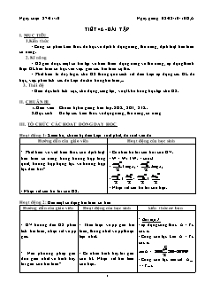 Giáo án môn Vật lý 10 - Tiết 46: Bài tập