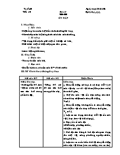 Giáo án môn Vật lý 8 tiết 10: Ôn tập