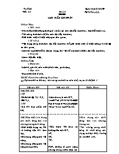 Giáo án môn Vật lý 8 tiết 11: Lực đẩy Ácsimét