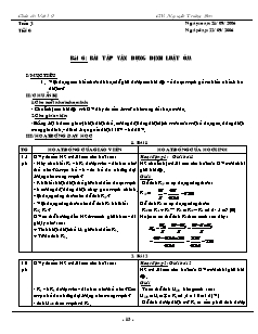 Giáo án môn Vật lý khối 9 - Nguyễn Trường Sơn - Tiết 6: Bài tập vận dụng định luật ôm