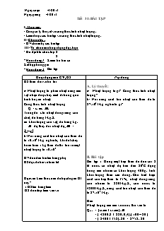 Giáo án môn Vật lý lớp 8 Tiết 31: Bài tập
