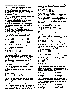 Giáo án Môn Vật lý ôn tập - Trắc nghiệm