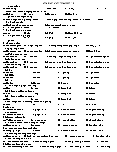 Giáo án Ôn tập công nghệ 11