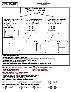 Giáo án Phụ đạo Vật lí 10 - Chương 5: Chất khí