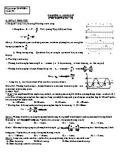 Giáo án Phụ đạo Vật lí 10 - Chương II: Sóng cơ