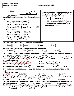 Giáo án Phụ đạo Vật lí 10 - Công và công suất