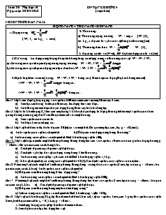 Giáo án Phụ đạo Vật lí 10 - Ôn tập chương 4 (tiếp theo)