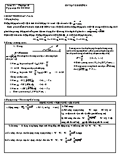 Giáo án Phụ đạo Vật lí 10 - Ôn tập chương 4