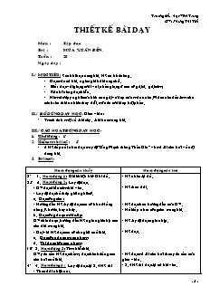 Giáo án Tập đọc 2 tuần 20: Mùa xuân đến