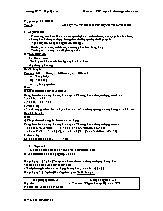 Giáo án TCBS lớp 10 (chương trình chuẩn)