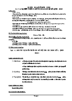 Giáo án Toán lớp 11 - Tiết 11, 12: Bài tập sự biến thiên và đồ thị của các hàm số lượng giác