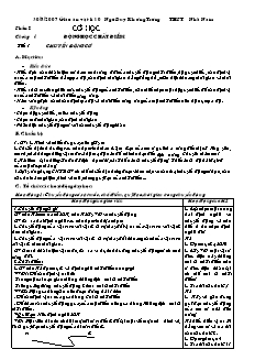 Giáo án Vật lí 10 - Ngô Duy Khương - Trường THPT Nhã Nam