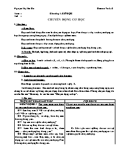 Giáo án Vật Lí 8 - GV: Nguyễn Thị Thu Hà