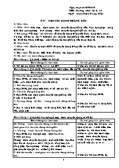 Giáo án Vật lý 10 - Bài 2: Chuyển động thẳng đều