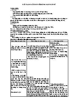 Giáo án Vật lý 10 - Cấu tạo chất. thuyết động học phân tử