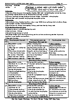 Giáo án Vật lý 10 - Chương II: Động học lực chất điểm