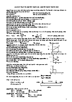 Giáo án Vật lý 10 (cơ bản) - Các bài toán về chuyển động cơ - Chuyển động thẳng đều