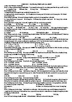 Giáo án Vật lý 10 (cơ bản) - Chương IV; Chất khí - Chủ đề 1: Định luật bôi - lư - ma - ri - ốt