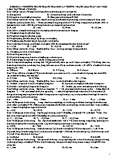 Giáo án Vật lý 10 (cơ bản) - Chương IV; Chất khí - Chủ đề 3: Phương trình trạng thái khí lý tưởng – Định luật gay luy - Xác