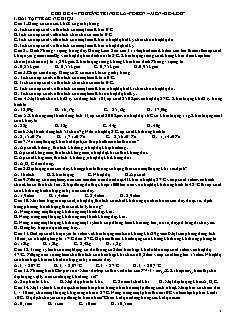 Giáo án Vật lý 10 (cơ bản) - Chương IV; Chất khí - Chủ đề 4: Phương trình cla - Pê - rôn – men-đê - lê - ép