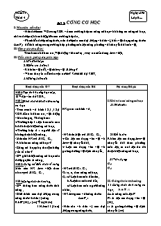 Giáo án Vật lý 8 bài 14, 15, 16