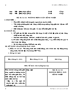 Giáo án Vật lý 8 tiết 29 bài 25: Phương trình cân bằng nhiệt