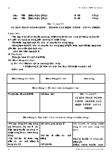 Giáo án Vật lý 8 tiết 31 bài 27: Sự bảo toàn năng lượng trong các hiện tượng cơ và nhiệt