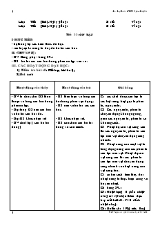 Giáo án Vật lý 8 tiết 33: Ôn tập