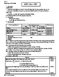 Giáo án Vật lý 8 tiết 7: Kiểm tra 1 tiết