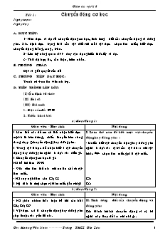 Giáo án Vật lý 8 - Trường THCS Gio Sơn