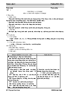 Giáo án Vật lý 8 - Trường THCS Khánh Thịnh