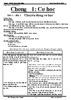 Giáo án Vật lý 8 - Trường THCS Phùng Chí Kiên