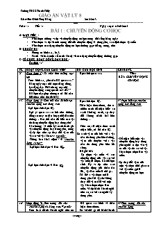 Giáo án Vật lý 8 - Trường THCS Thanh Thủy