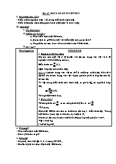 Giáo án Vật lý khối 10 -  Bài 17: Định luật II newton