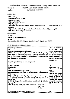 Giáo án Vật lý khối 10 - Trường THPT Nhã Nam - Chương II: Động lực học chất điểm