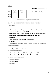 Giáo án Vật lý khối 10 - Tuần 22 đến tuần 28