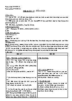 Giáo án Vật lý khối 8 tiết 26 bài 22: Dẫn nhiệt