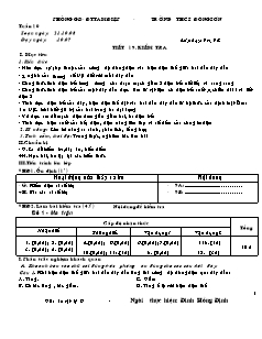 Giáo án Vật lý khối 9 - Tiết 19: Kiểm tra