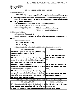 Giáo án Vật lý khối 9 - Trường THCS Trung Sơn - Tiết 16: Định luật jun - Lenxơ