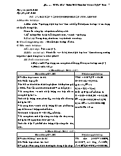 Giáo án Vật lý khối 9 - Trường THCS Trung Sơn - Tiết 17: Bài tập vận dụng định luật jun - Lenxơ