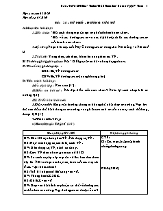 Giáo án Vật lý khối 9 - Trường THCS Trung Sơn - Tiết 25: Từ phổ - Đường sức từ