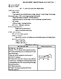 Giáo án Vật lý khối 9 - Trường THCS Trung Sơn - Tiết 57: Bài tập quang hình học