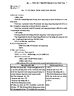 Giáo án Vật lý khối 9 - Trường THCS Trung Sơn - Tiết 59: Sự phân tích ánh sáng trắng