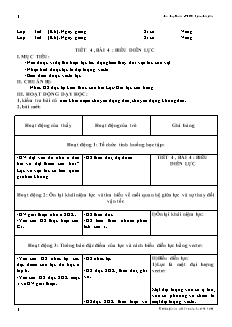 Giáo án Vật lý lớp 8 tiết 4 bài 4: Biểu diễn lực
