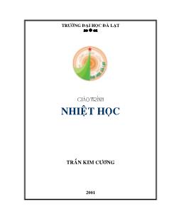 Giáo trình nhiệt học