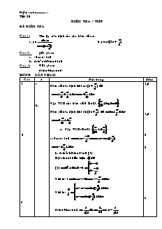 Kiểm tra 1 tiết Đại số 11 (tiết 20)