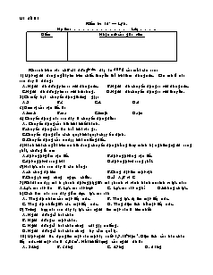 Kiểm tra 15’ – Lý 8